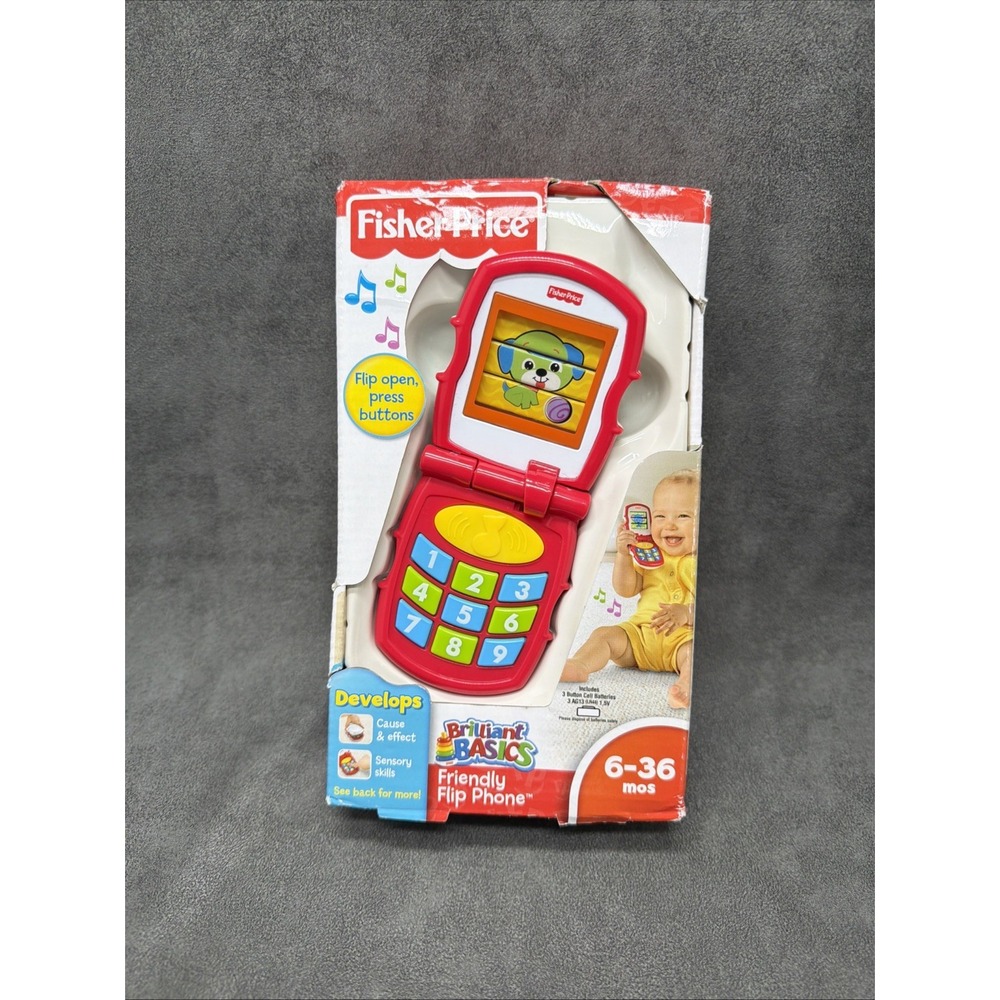 Fisher-Price Brilliant Basics Friendly Flip Phone Baby Toy